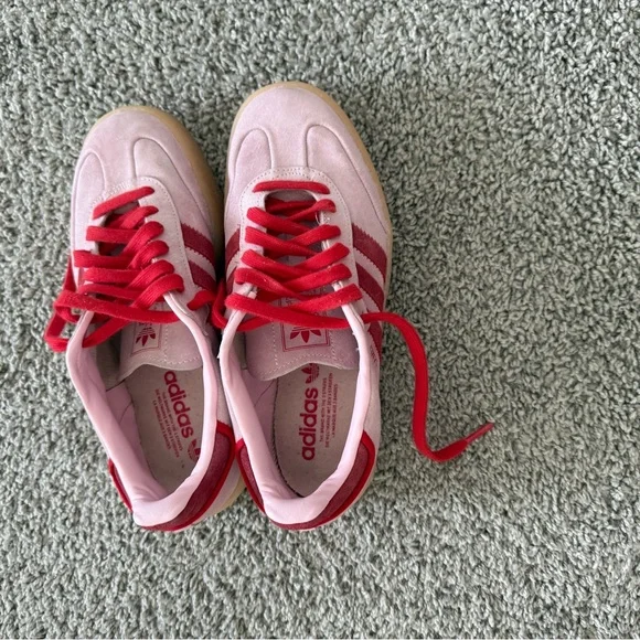 Adidas Women's Samba / Sambae Pink & Red Sneakers - Picture 2 of 3